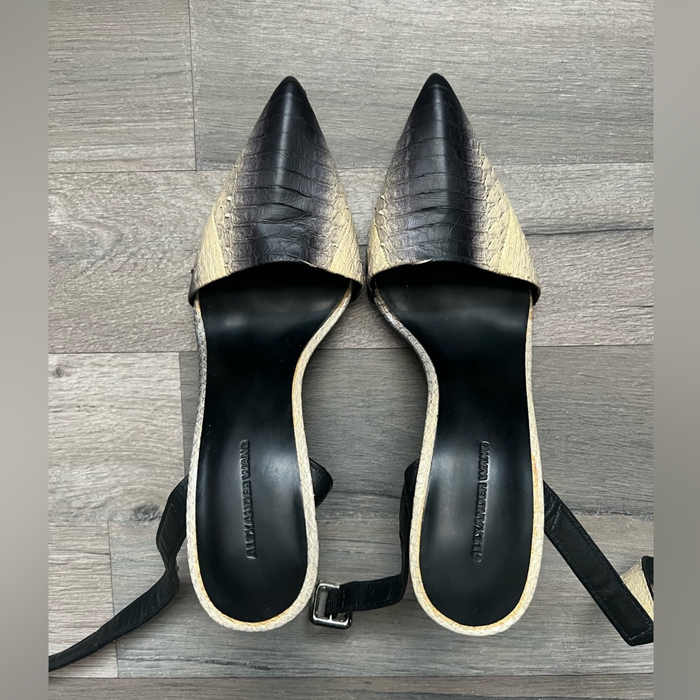 Alexander Wang Python Leather Ankle Strap Pumps - image 7